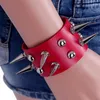 Bangle Rock Women Sexig lädersele Armband Rivet Armband Punk Style Jewelry Cosplay Club Personlighet Trend Harajuku Accessories