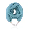 Foulards Couleur Unie Bijoux Déclaration Collier Perle Pendentif Écharpe Femmes Bohême Foulard Foulard Femme Accessoires Hijab Magasins