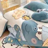 Bedding sets Boys' Dinosaur Cartoon Double-Sided Coral Velvet Quilt Cover Children's Bedding Winter Thickened Milk 4-Piece 231120