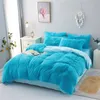 Bedding sets 3 Piece Deluxe Winter Thickened Plush Duvet Cover and Pillowcase Dormitory Bedding for Single and Double Beds 231120