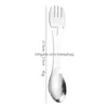 포크 휴대용 MTI 도구 팬 캔 캔 오프너 캠프 Spork Cutlery Utensil 병 피크닉 스테인리스 스틸 테이블웨어 포크 스푼 LX4980 DRO DHYOZ