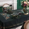 Tableau de nappe moderne en tissu couverture de café Luxury Prime Dining Decoration Retro Pagegranate Blossom Imprimé