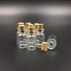 Fiale da 05 ml Bottiglie di vetro trasparente con tappi di sughero Mini bottiglia vuota di vetro Piccola 18x10 mm (altezza x diametro) Bottiglie di auguri per matrimoni artigianali carini Hmnam