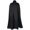 Damesjassen Gotische jas uit het oog voor vrouwen feest mantelgewaad zwarte open mouw volwassen donkere mode lange mouwen