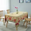 テーブルクロスノルディックモダンライト豪華な高級な田舎の花のjacquard織り長方形のアメリカの綿