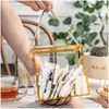 Gift Wrap Chocolate Transparent Portable Box Candy Cookie Snowflake Packing för Valentine Day Birthday LX3854 Drop Delivery DH15R
