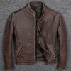 Mens Leather Faux 7XL Brand casual style cowhide jacket mens 100% genuine leather clothesvintage biker coatCasaco de couro 231120