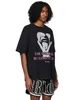 Designer Fashion Clothing Tees TShirts Rhude Slogan Portrait Print T-shirt à manches courtes T-shirt noir à manches courtes en coton à la mode Tops d'été pour hommes Streetwear Hip hop