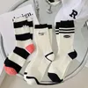 Chaussettes Bonneterie Coton Femmes Long Tube Moyen Coréen Blanc Respirant Loisirs Filles Broderie Mâle Chaussette Printemps Été Stripe Femme Mignon 231120