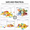 Hediye Sargısı 10 PCS Square Cube Candy Boxes Clear Party Favor Küçük Kutu Takı Depolama Kapları Kapaklı Ekran için