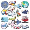 MOQ 20st PVC Kawaii Cartoon Pilots Airplane Söta charm för CLOG Sandaler Sko Tillbehör Spänne dekoration för kvinnor