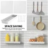 Kit de organização de parede para economia de espaço de garagem, armazenamento de cozinha, placa de pega para casa, fácil instalação, pendurado, conveniente com ganchos, artesanato