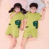 Pyjamas Pyjamas pour enfants été à manches courtes coton garçons filles Section mince sac de couchage pour enfants bébé vêtements de maison 231120
