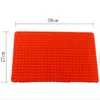 Herramientas 1 Uds. Pirámide roja de silicona accesorios de cocina almohadillas para barbacoa esteras antiadherentes para hornear bandeja para barbacoa almohadilla para hornear 39 27cm