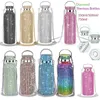 Thermoses 350ml500ml750ml Bling Diamond Thermos Bottles Portable Glitter Rhinestone Water Bottle Crossbody Stainless Steel Thermal Flask 231120