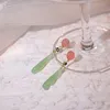 Designerwomens Glass Jade Beads Pendant Dangle Earrings Water Drop Natural Chalcedony National Style Eor Jewelry Female