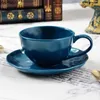 Tazze Phnom Penh Set tazza da caffè con piattino in ceramica Tazze da tè pomeridiane Colazione Bicchieri da acqua per coppia Tazza da latte