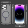 iPhone 15 14 Pro Max Magnetic Phone Boîte pour Apple 13 12 11 plus transparence élevée mate mate adaptée à l'air coussin à l'angle de l'objectif en métal individuel