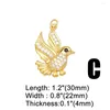 Collane con ciondolo OCESRIO Moda Grande Uccello Carino Per Collana Rame Placcato Oro CZ Colibrì Pappagallo Gioielli Che Fanno Forniture Pdtb038