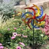 Garden Decorations Garden Decorative Windmill Creative Metal Wind Garden Outdoor Windmill with Ground Plug Art Craft For Garden Lawn 231120