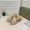 Ny Designer Dam Sandal Plattform Tofflor Mule Sexig Sommar Höjd Hälhöjd Tjocka Tofflor Rutschkanor Flip Flops Dam Beach Outdoor Sandaler