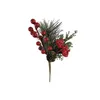 Decorative Flowers 10pcs Red Artificial Berries Picks Pine Cone Twigs Faux Poinsettia Fake Holly Leaves For Christmas Decor DIY Wreath I5V7