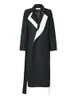 Trench feminina casacos eam mulheres pretas no topo de grande tamanho grande manga lapela solta breakbreaker moda primavera outono 2023 1w51909 230421