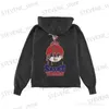 Heren Hoodies Sweatshirts Gewassen Zwart Saint Michael Hoodie Heren Dames 1 1 Beste kwaliteit Trui Graffiti Beschadigd Capuchon T231121