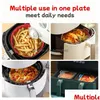 Baking Dishes Pans 3 Size Airfryer Reusable Pot Sile Easy To Clean Oven For Round Liner Pizza Chicken Plate Grill Nonstick Pan Mat Dhlxx