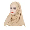 Lenço de lenço de lenço macio diamantes instantâneos xales de hijab instantâneos e enrolam hijabs muçulmanos femme femme prontos para usar lenço na cabeça