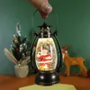 Decorações de Natal LED Retro Pequenas Luzes de Óleo Portátil Simulação Lâmpada de Querosene Potenciômetro Luminoso Vento Lanterna Ornamentos Decorativos 231120