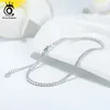 Enkelbanden ORSA JEWELS Real 925 zilver verstelbare tennis enkelbanden armband met volledig verharde strass voor vrouwen op blote voeten sieraden cadeau SA03 231121