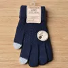 Fünf Fingerhandschuhe 1Pair Kaschmir Stricker Winterhandschuhe Frauen Kaschmir Strick Frauen Herbst Winter Warmdicke Handschuhe Touchsciring -Ski -Handschuhe 231120