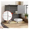 Porte-chats fer Art Cage maison intérieure Villa luxe respirant pour chats grand espace libre chaton multicouche litière maison