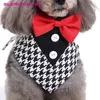 Hundkrage Glorious Kek Tuxedo Wedding Formal Bandana med Bow Tieneck Tie Designs Slip-Over the Collar Pet S/M/L