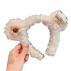 Hårtillbehör Plush Bear Ear Headband Hoop Hairband For Washing Face Spa Drop