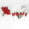 Decoratief bloemen merk kunstmatige rode bessen schuim 14 vorken mm 20 cm zijde cirkel bedrijfsevenementen en andere vakantie