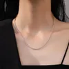 Pendants S925 Sterling Silver Necklace Sparkling Femininity All Match Light Luxe Chain Without Blemish Bare Collarbone