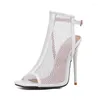 Sandals Sexy High Heels Women Shoes Fashion Summer Ankle Boots For Peep Toe White Black Party Ladies Sandalias