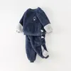 Pijama Dave Bella Boys Conjunto de pijama infantil inverno casual conforto zíper duas peças DB4237389 231121