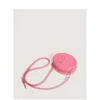 dermis designer cel lady Mini tender pink mooncake bun Pink Mini Bag Womens 2023 Summer New Fashionable Personalized Handheld Small Round Bag with Small Design C HFEH