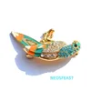 Pins Brooches Delicate Rhinestone Parrot Brooches For Women Enameled Bird Pin Multi Color Ladies Party Gifts Dress Accessories Fashion Jewelry Z0421