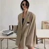 Женские костюмы Blazers подходит для пиджака Женская одежда Эстетическая мода с двойной грудью.