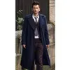 Trench da uomo Primavera e Autunno Giacca a vento giapponese Lungo al ginocchio Cappotto oversize da lavoro più grasso