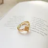 Cluster Rings 925 Sterling Silver Creative Simple Geometric Open Ring For Women Korean Party Wedding Temperament Jewelry Friendship Gift