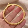 Pulseira africana cor de ouro pulseiras para mulheres homens latão torcido pulseiras árabe/etíope jóias