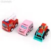 Diecast Model Cars 6pcs / set Enfants Mini Pull Back Car Toy Construction Vehicle Fire Truck Machines Shop Set Birthday Holiday Gift