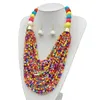 Pendentif Colliers Vintage Coloré Africain Perle Bijoux Ensembles Collier Bohème Multi Couche Accessoires De Mariage Bib Perles Earrin