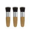 Professional Bamboo Foundation Brush Powder Concealer Blush Liquid Foundation Blush Angled Flat Top Base Liquid Cosmetics New LX036