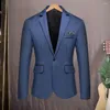 Ternos masculinos longo sleebe terno casaco elegante jaqueta de casamento fino ajuste único botão estilo cardigan com gola virada para baixo para o noivo